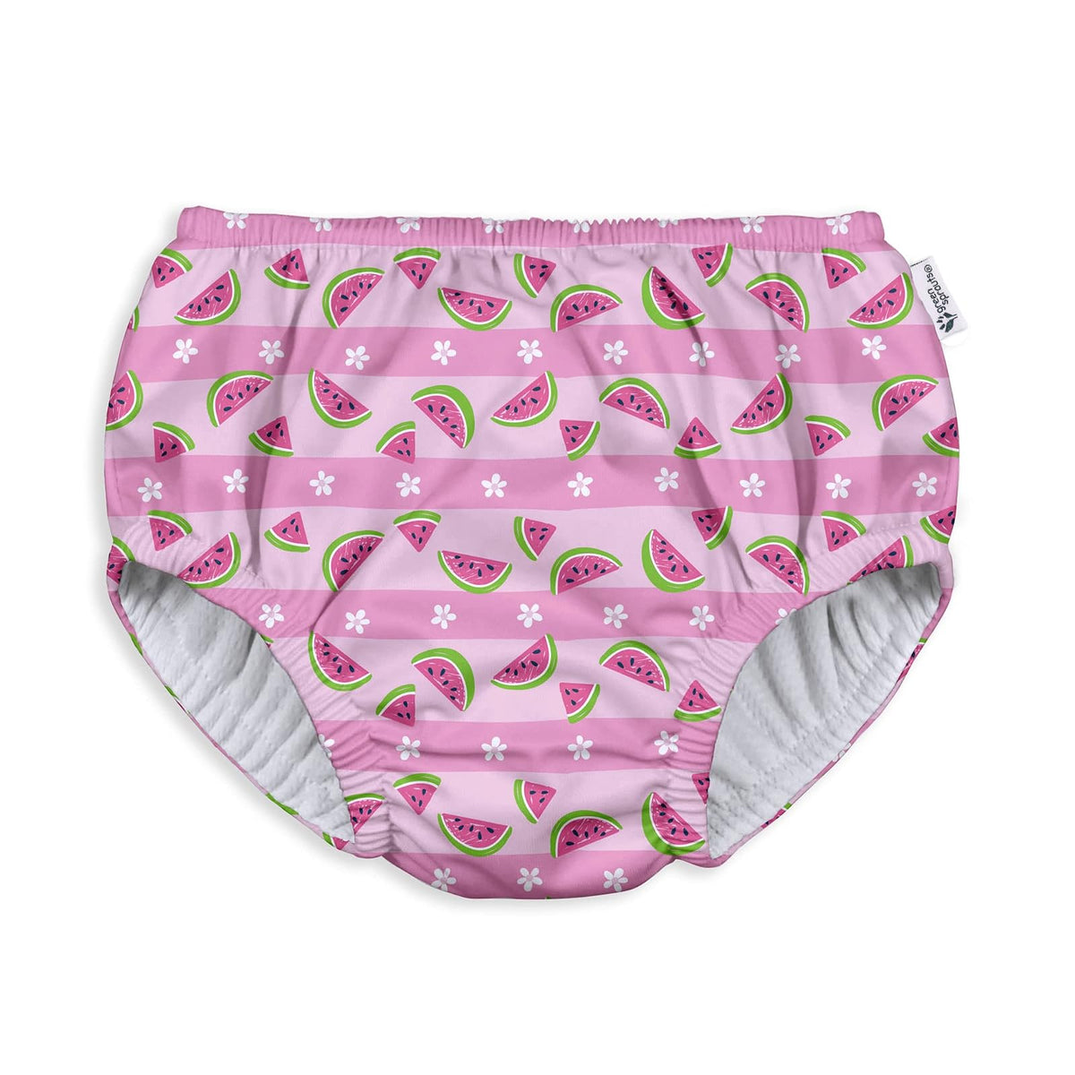 i play. by green sprouts Pañal de Natación Reutilizable - Rayas de Sandía Rosa Claro - 3 Años
