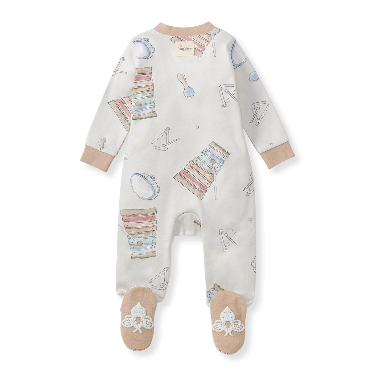 Burt's Bees Baby Sleep and Play Pjs, 100% Organic Cotton One-piece Zip Front Romper Jumpsuit Pajamas Durmientes para bebés y niños pequeñosbebés niños