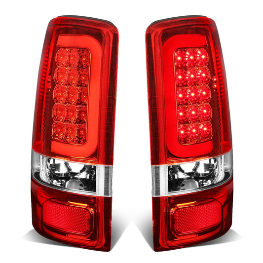 DNA Motoring Conjunto de Luces Traseras LED TL-GMCDE00-LED-3D-CH-RD, Cromo/Rojo, Conductor/Pasajero