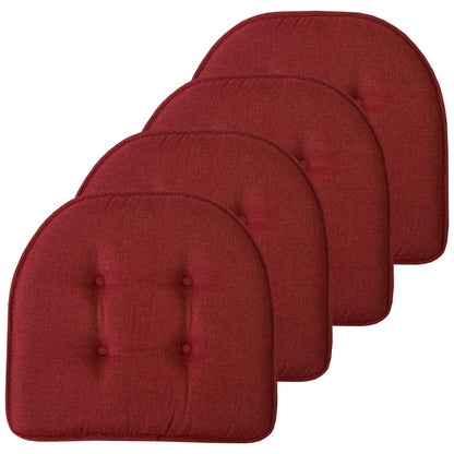 Sweet Home Collection Cojín de Espuma Viscoelástica para Silla - Vino Borgoña - 4 Unidad (Paquete de 1)
