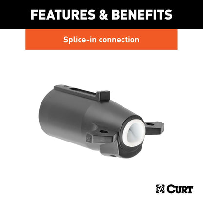 CURT 58141 Conector de Cableado de 7 Pines para Remolque RV Blade