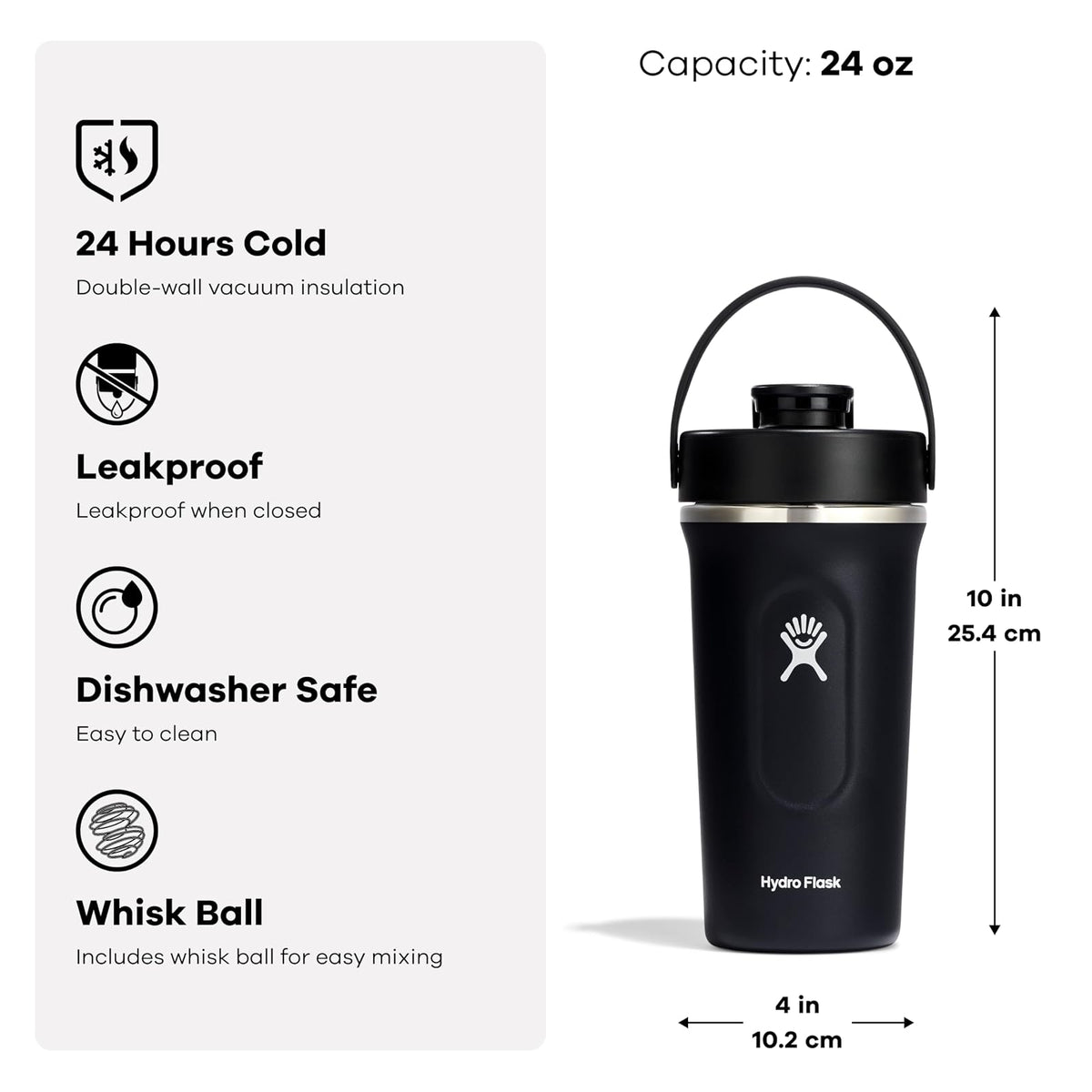 Hydro Flask - Botella de acero inoxidable aislada para gimnasio preentrenamiento y proteínas, 24 onzas, color verde agave
