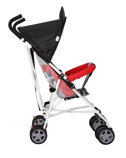 INFANTI | Carriola de Bastón Disney | Edición Mickey | Diseño Ligero y Compacto | Plegado Fácil y Correa de Transporte | Para Bebés de 6 Meses a 16 kg | Arnés de 3 Puntos | Color Gris