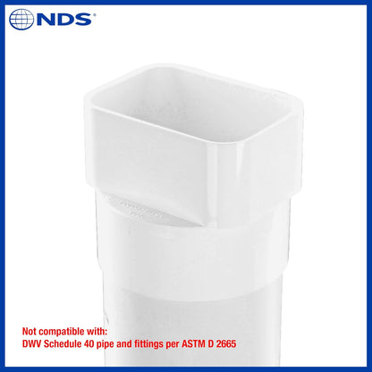 NDS 9P06 - Adaptador centrado en PVC IPS, 3 Pulgadas por 4 Pulgadas por 4 Pulgadas