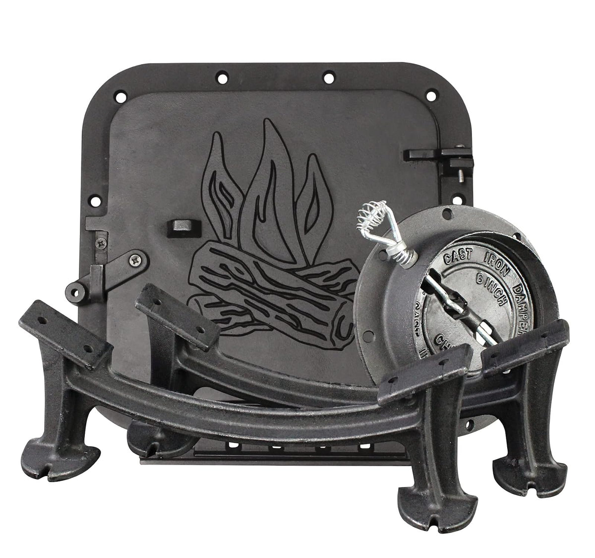 US Stove Company BSK2000 Kit de estufa de campamento resistente, negro, mediano