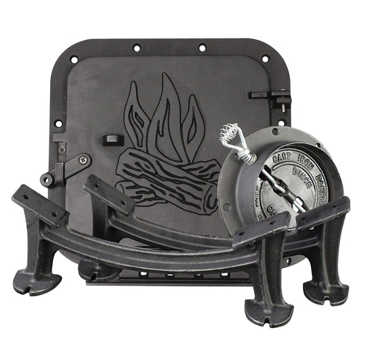 US Stove Company BSK2000 Kit de estufa de campamento resistente, negro, mediano
