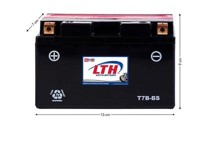 LTH Batería de Moto AGM 12V 6.5Ah Modelo CT7B-BS