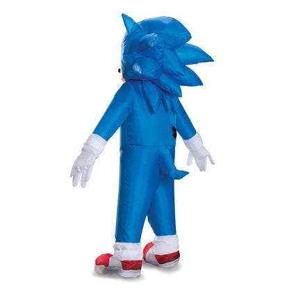 Disfraz inflable de Sonic para niños, disfraz oficial de Sonic Move 3 con ventilador, talla única para niño