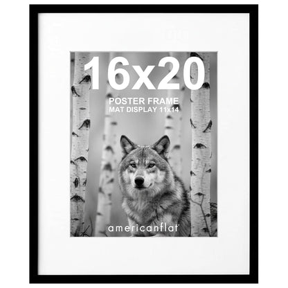 Americanflat Marco de Fotos 11 x 14 in, Set de 2 Piezas - Negro - 40,64 x 50,8 cm (16 x 20 pulg.) - 1 paquete