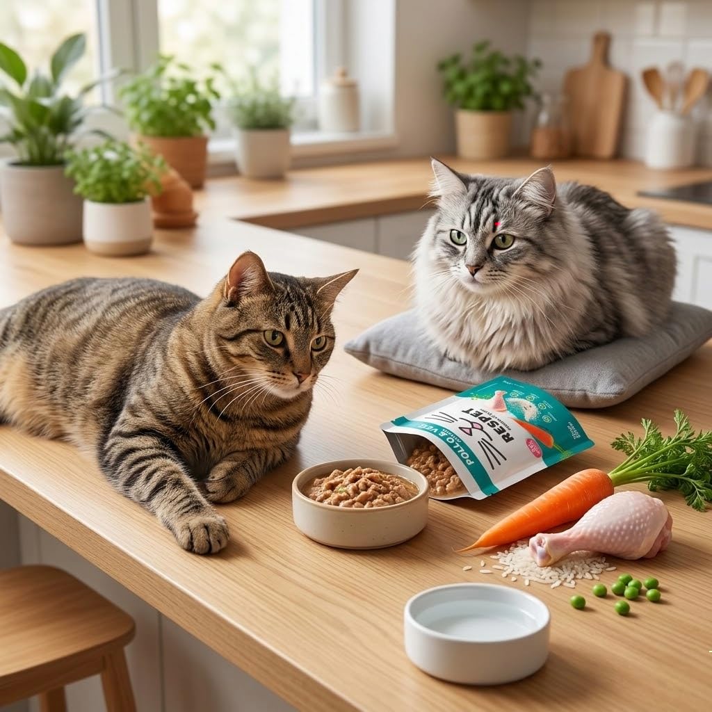 RESPET Alimento Húmedo para Gatos Pollo y Vegetales Sin Gluten 21 Sobres 100g