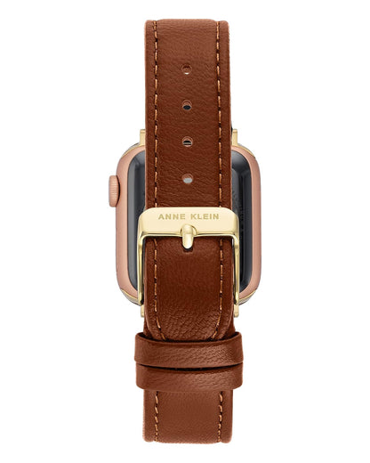 Anne Klein - Correa de piel para Apple Watch segura, ajustable, reemplazo de correa de Apple Watch, se adapta a la mayoría de muñecas