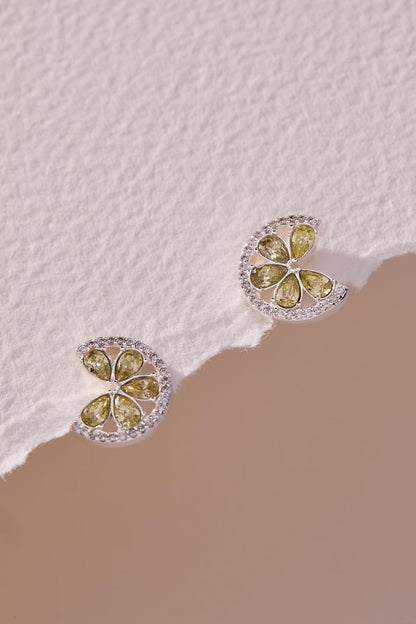 Alex and Ani Margarita Lime Stud Earring
