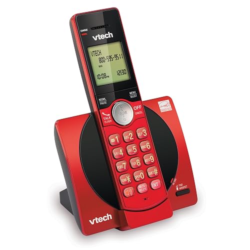 VTech - Teléfono inalámbrico ampliable DECT 6.0 CS6919-16 con identificador de llamadas y altavoz, rojo WLM