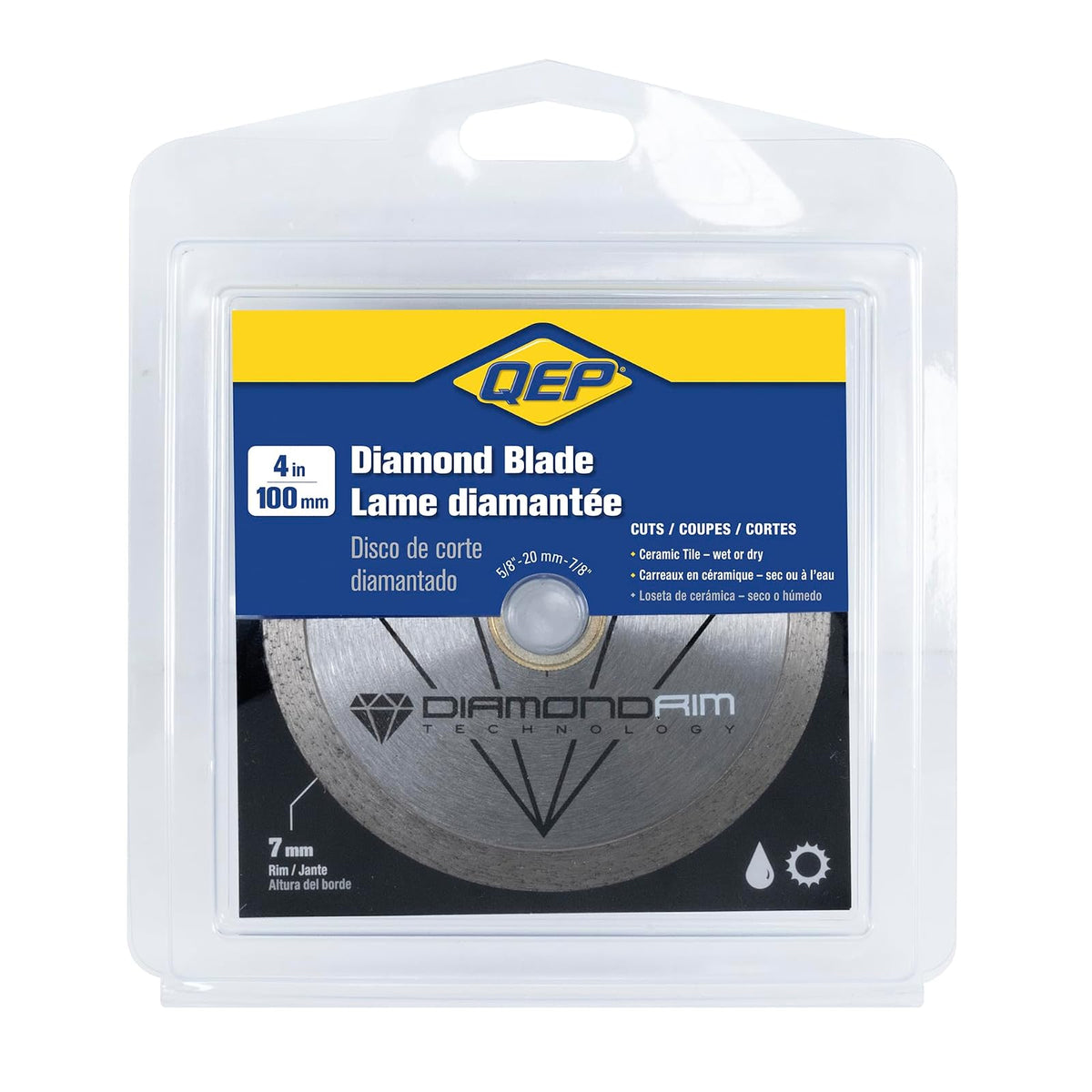 QEP 6-4001Q Hoja de diamante para sierras de azulejos húmedas para azulejos de cerámica, 4 pulgadas