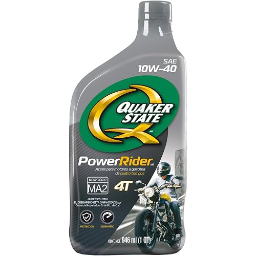 Quaker State Power Rider 10W-40 Aceite para Motos 4T JASO MA2 946 mL