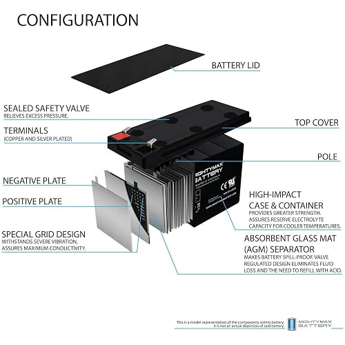 Mighty MAX Battery ML9-12 - Batería Recargable SLA 12 V 9 Ah - Producto de Marca