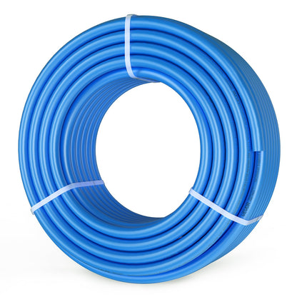 VEVOR Tubería PEX de 3/4 de pulgada y 100 pies de longitud. Tubería flexible PEX-B para agua potable. Líneas de agua PEX para agua caliente/fría, fácil de restaurar. Azul.