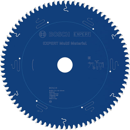 Bosch 2 608 642 528 - Hoja de sierra circular Expert for Multi Material - 254 x 30 x 2,4 mm