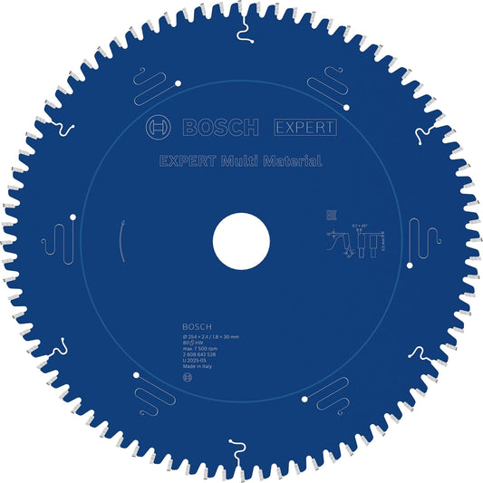 Bosch 2 608 642 528 - Hoja de sierra circular Expert for Multi Material - 254 x 30 x 2,4 mm