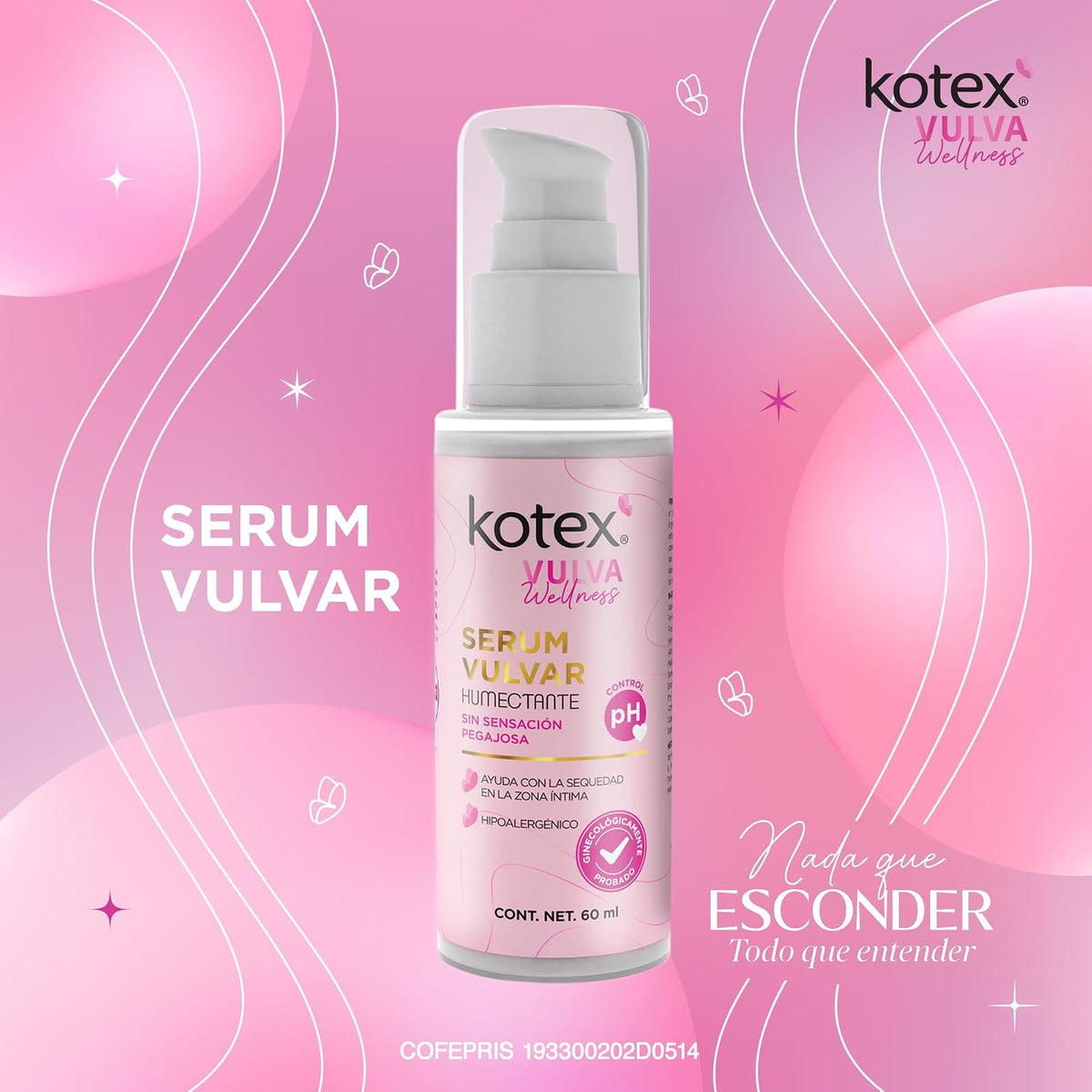 Serum Vulvar Kotex, Vulva Wellness 60 ml