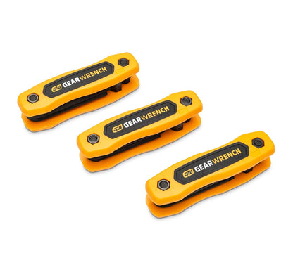 GearWrench 83512 - Juego de 25 llaves Allen plegables SAE/métricas/Torx