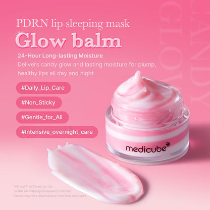 MEDICUBE PDRN Lip Sleeping Mask, Mascarilla Labial Nocturna Coreana con PDRN, Bálsamo Hidratante para Labios Secos, Suaves y Nutridos, 10 g