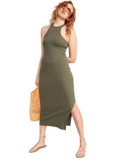 Old Navy Vestido Mujer, Verde, Mediano
