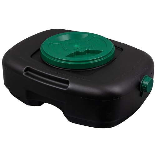 Scepter AM06984 Cárter de Drenaje de Aceite de 12 Cuartos con Tapa, Pantalla de Drenaje del Filtro y Pico de vertido para fluidos automotrices, Incluyendo Aceite de Motor, anticongelante, líquido de