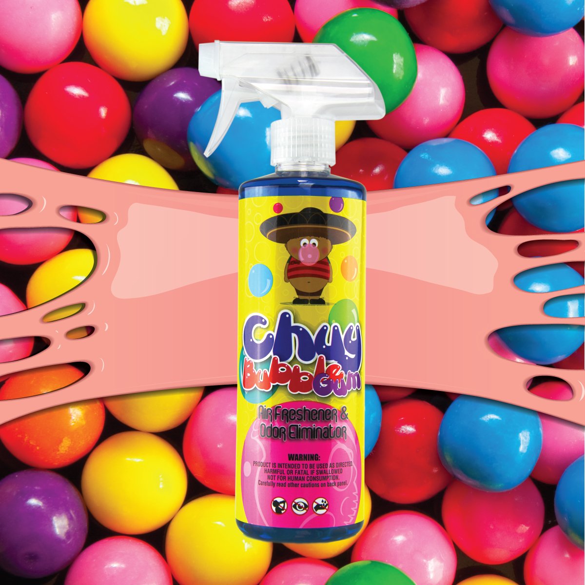 Chemical Guys Air_221_04 Chuy Bubble Gum - Ambientador y eliminador de Oder de Alta Calidad, Aroma a chicles (Ideal para Automóviles, Camiones, SUV, vehículos recreativos y más) 4 onzas líquidas