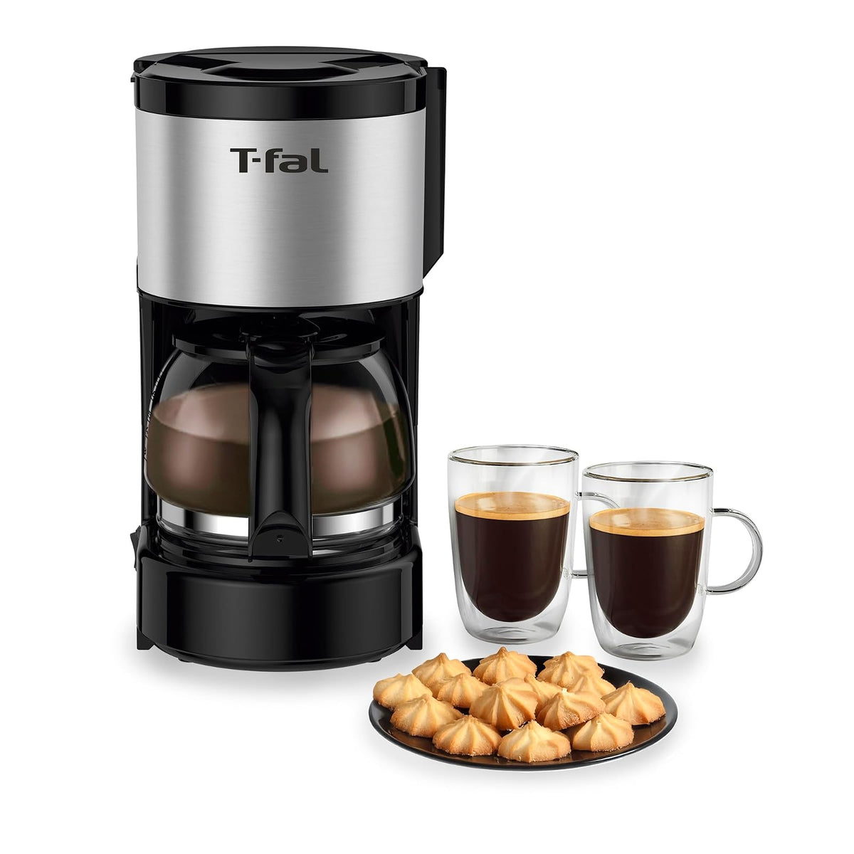 T-fal Heliora Petit Cafetera de Filtro Permanente 6 Tazas - Inoxidable