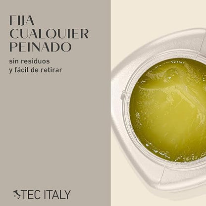 TEC ITALY Gel Della Cera Efecto Húmedo 280 g – Gel Fijación Media Cabello, Acabado Húmedo, Estiliza y Acondiciona, Para Todo Tipo de Cabello, Con Aminoácidos