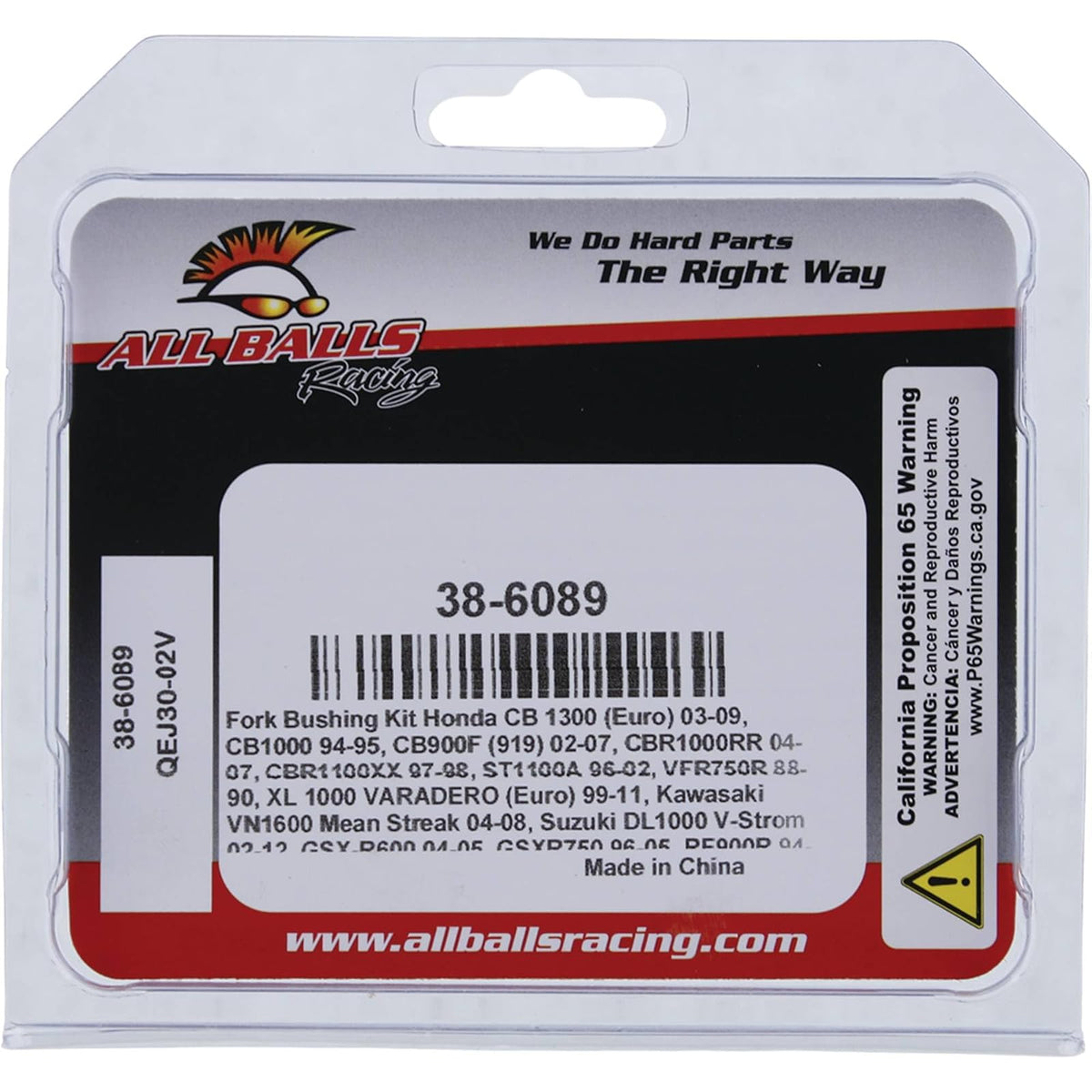 All Balls Racing Kit de Bujes de Horquilla Compatible con Honda CB1300 2003-2007, CB1000 1994-1995, Multi, 38-6089