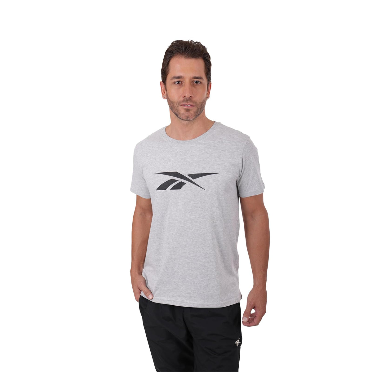 Reebok Playera Deportiva de Algodón para Hombre - G - Gris