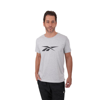Reebok Playera Deportiva de Algodón para Hombre - G - Gris