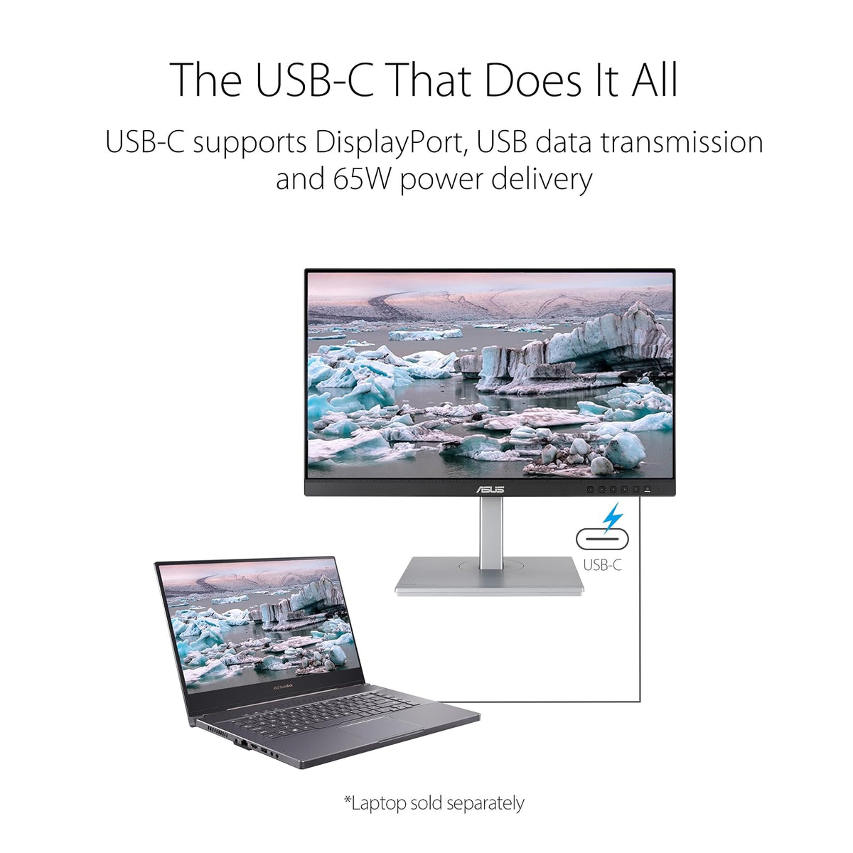 ASUS Monitor ProArt PA247CV 23.8” Monitor, 1080P Full HD, 100% sRGB/Rec. 709, IPS, ΔE < 2, USB hub USB-C HDMI DisplayPort with Daisy-Chaining, Calman Verified, Eye Care, Anti-Glare, Ergonomic Stand