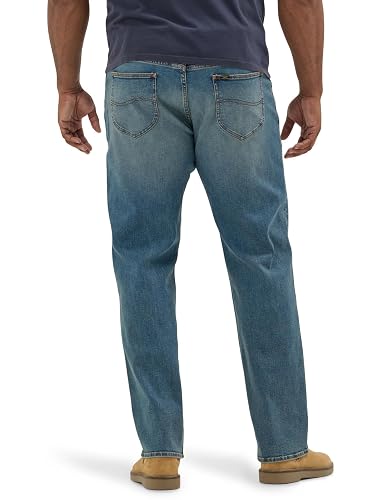 Lee Jeans Rectos relajados Big & Tall Extreme Motion Jeans para Hombre | Cintura 38-64, tallas XL-6XLT, Maverick, diseñada exclusivamente para hombres grandes y altos