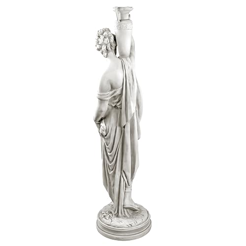 Design Toscano Dione The Divine Greek Water Woman Estatua de jardín para Interiores y Exteriores, Grande, 38 Pulgadas de Alto, Resina de Piedra fundida, Acabado de Piedra Antigua