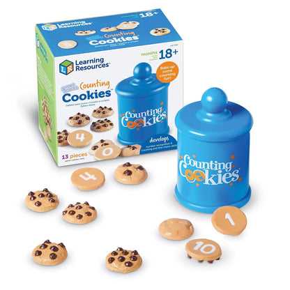 Learning Resources Smart Counting Cookies, 13 Piezas, 18 Meses +, Juegos de Imitacion, Alimentos de Juguete, Galletas de Juguete, Comida de Juguete para niños
