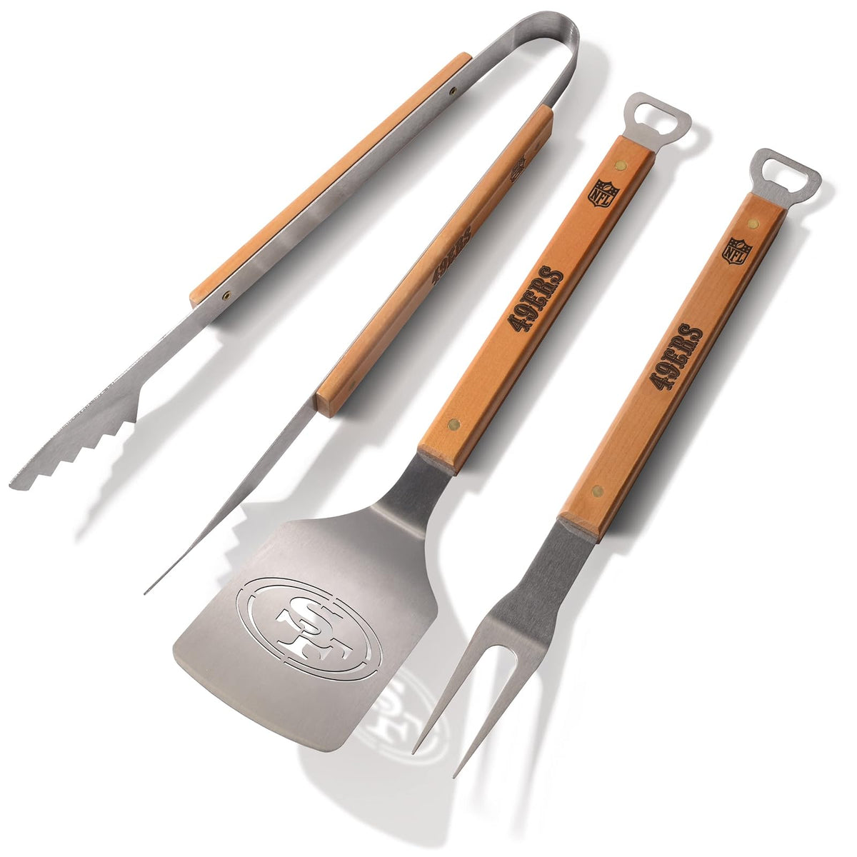 YouTheFan NFL Classic - Juego de Parrilla para Barbacoa (3 Piezas)