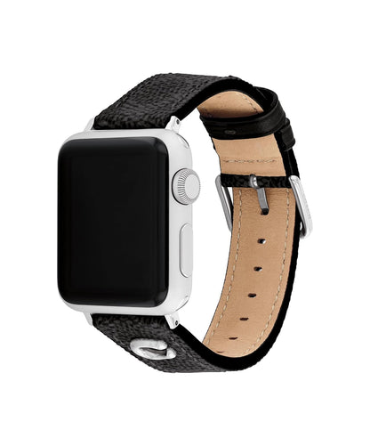 Coach Correa para Apple Watch, compatible con Apple Watch de 38 mm, 40 mm, 41 mm, correa intercambiable con estilo distintivo para un aspecto personalizado