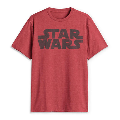STAR WARS - Playera de Manga Corta con Logotipo más Simple para Hombre - XXL - Red Htr