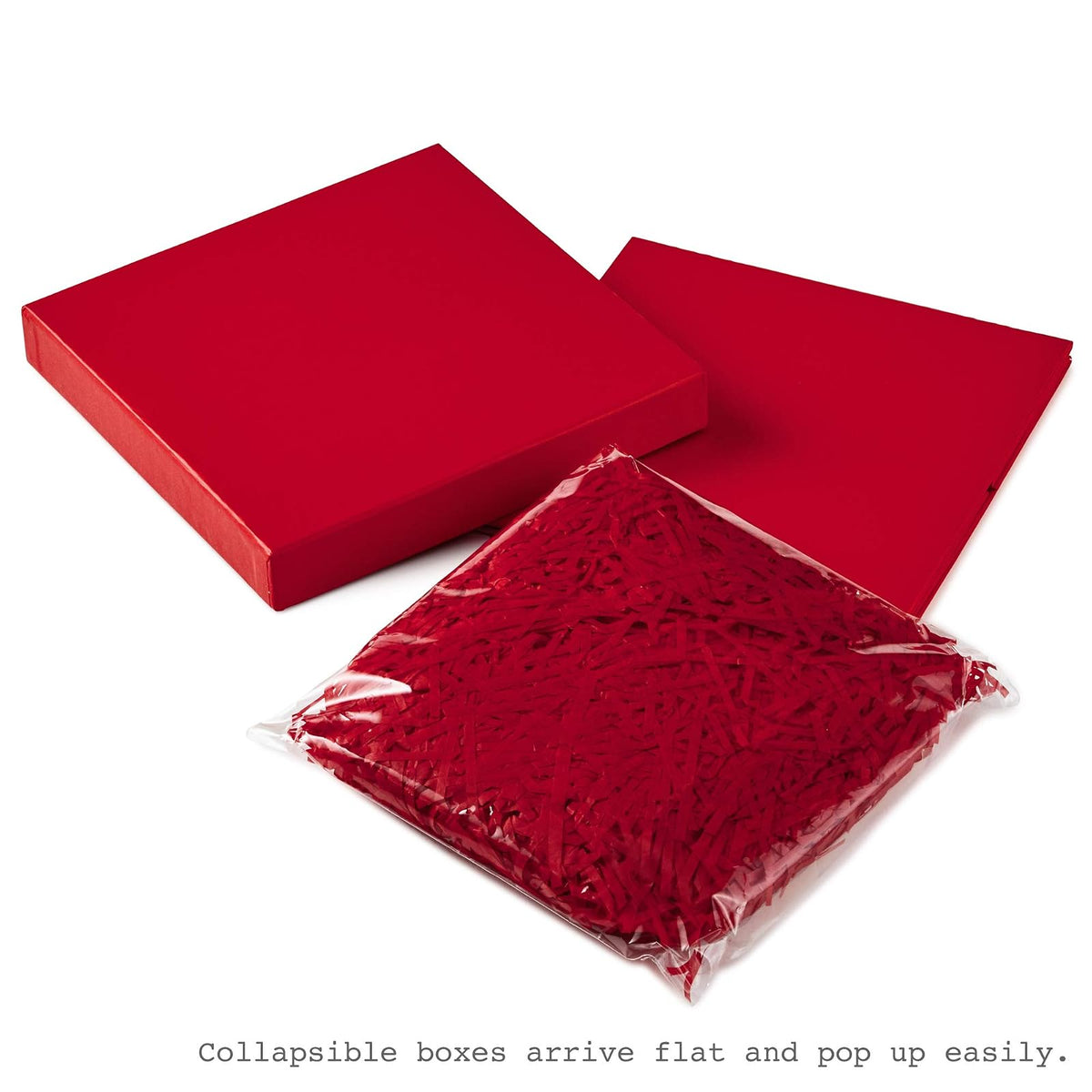 Hallmark - Caja de regalo de 7 pulgadas con tapa (rojo) para Navidad, cumpleaños, día del padre, despedida de soltera, bodas, baby shower, día de San Valentín y graduaciones