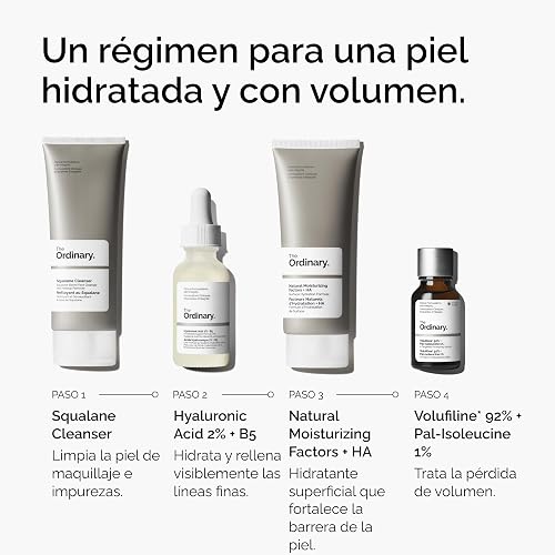 The Ordinary Volufiline 92% + Pal-Isoleucine 1%, Suero facial concentrado con efecto voluminizador, para el cuidado de la piel con pérdida de volumen, 15 ml