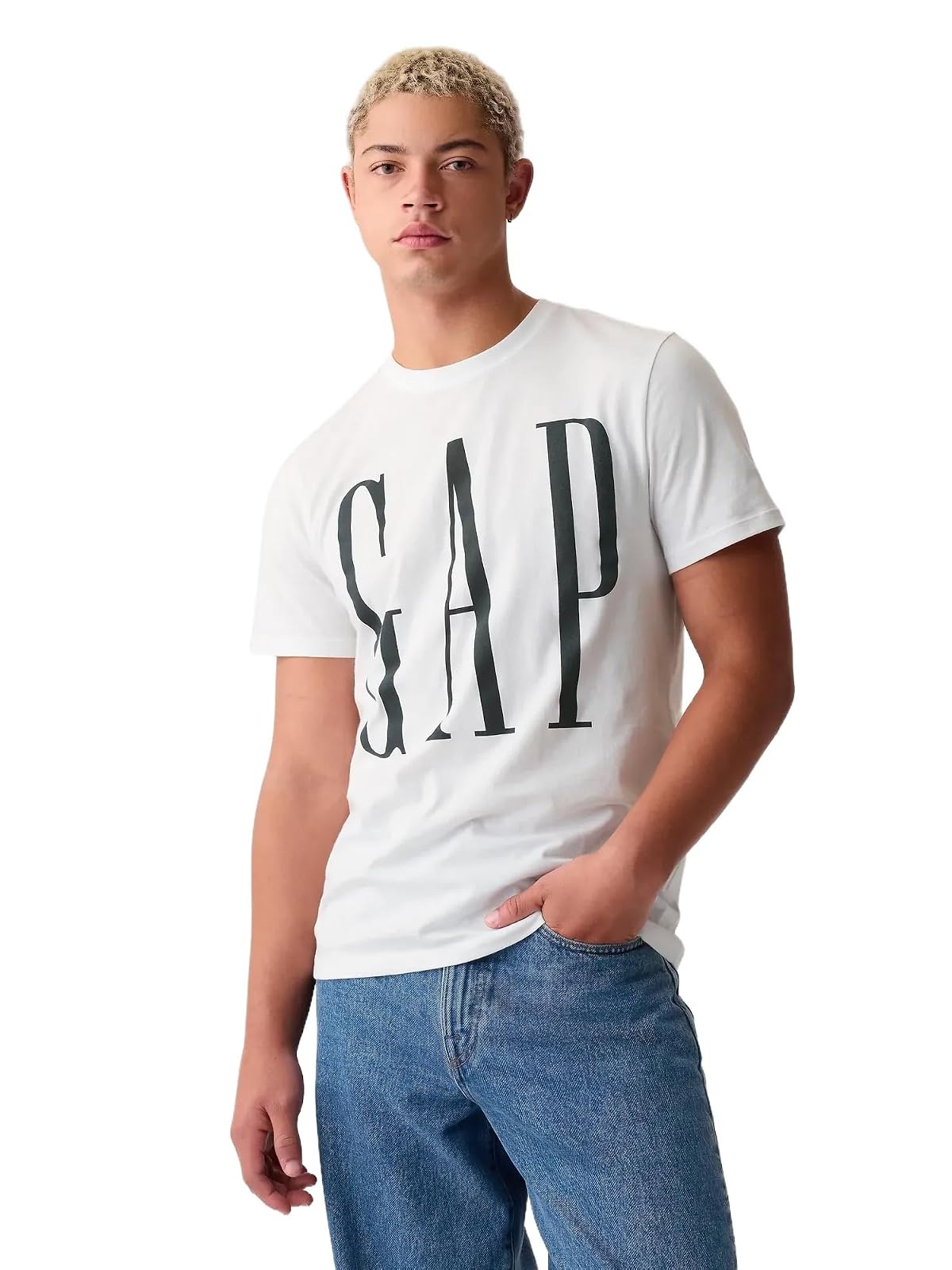 Gap Everyday Playera con Logo para Hombre - XXL - Blanco