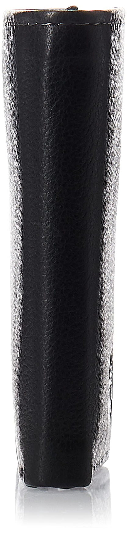 Timberland portafolios triple de piel para hombre con ventana de identificación, Negro, Talla única