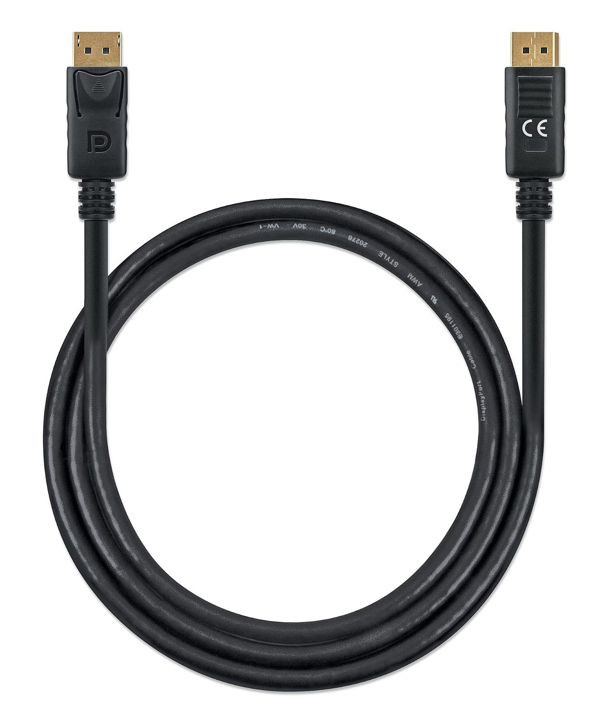 Cable de Video DisplayPort V1.4 Ultra HD 8K de 3m, Adaptador Macho a Macho para Pantalla, TV y Proyector, Soporta HDR10 y Dolby Atmos, Triple Blindaje Anti-Interferencia, Negro, Manhattan 355582