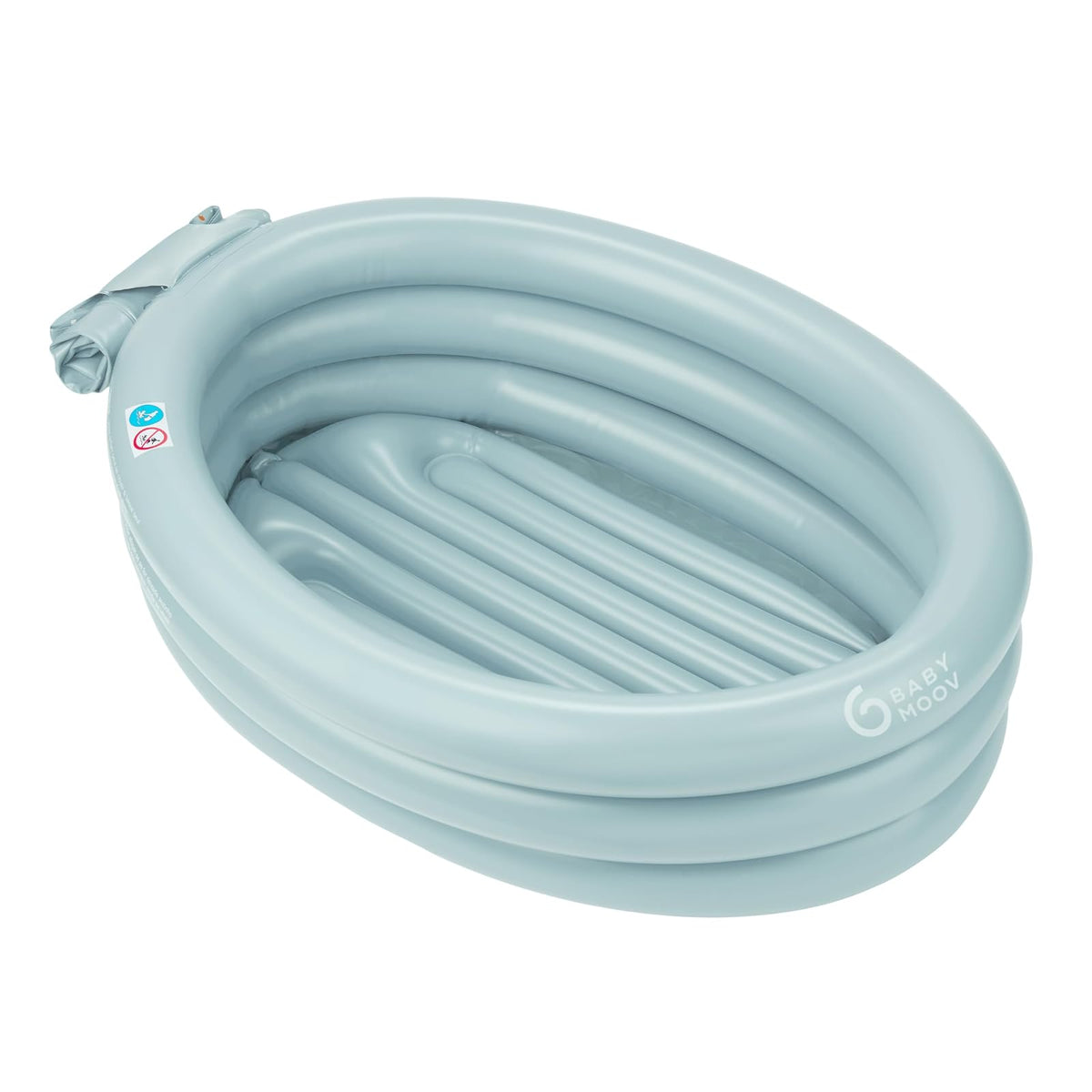 Babymoov Bañera Hinchable Evolutiva para Bebé, Tina Portátil para Recién Nacidos y Niños Pequeños, Soporte Plegable de Baño y Viaje, Práctico para Uso Diario, Aqua Dots