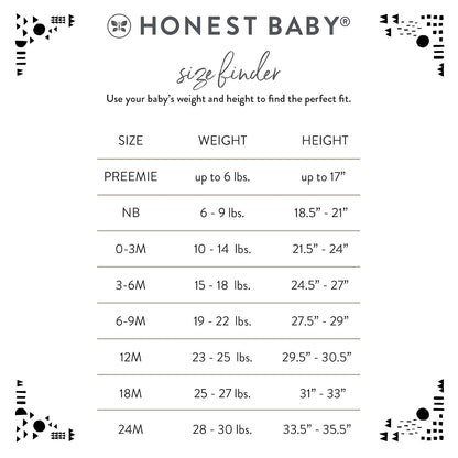 HonestBaby Conjunto de 3 enterizos de Manga Larga de algodón orgánico con Cierre Lateral Conjunto de Playeras para bebs y Nios pequeos para bebés Unisex