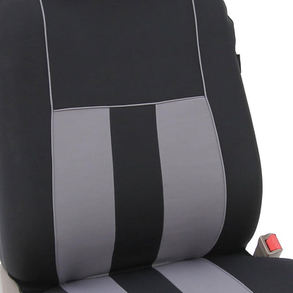 FH GROUP FH-FB036217 Striking Striped Seat Covers Gray/Black Color- Fit Most Car, Truck, SUV, or Van