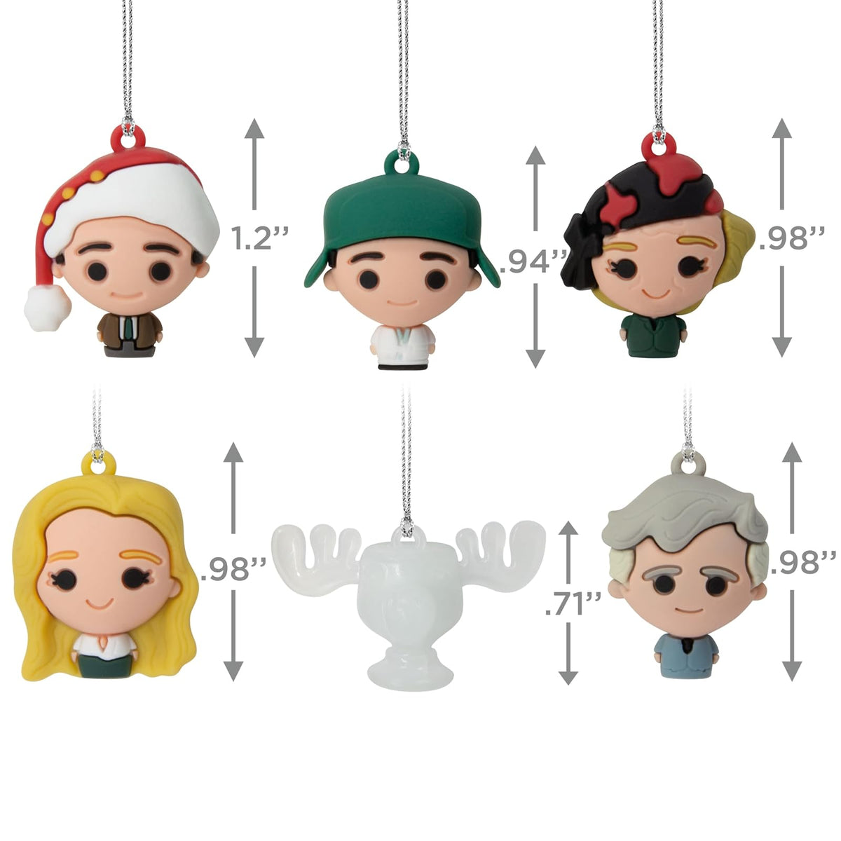 Hallmark National Lampoon's Christmas Vacation Mini Adornos navideños irrompibles, Juego de 6